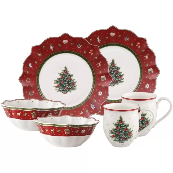 Villeroy &amp; Boch 6-Piece Delight Breakfast Set for 2, Red