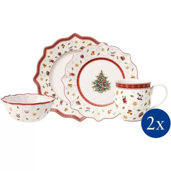 Villeroy &amp; Boch 6-Piece Delight Breakfast Set for 2, Red