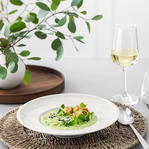 Villeroy &amp; Boch Artesano Original Rim Soup, 9.75 in, Premium Porcelain, White, 1 Count 
