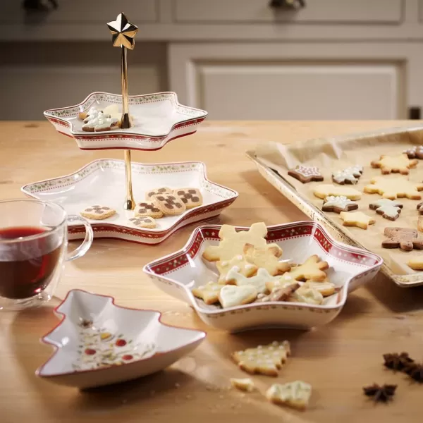 Villeroy &amp; Boch Winter Bakery Delight Bowl, Porcelain, Multi-Colour, 29.5 x 18 x 16.5 cm, BOL, Shooting Star, 4 Count