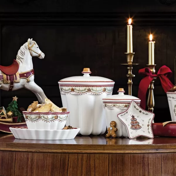 Villeroy &amp; Boch Winter Bakery Delight Bowl, Porcelain, Multi-Colour, 29.5 x 18 x 16.5 cm, BOL, Shooting Star, 4 Count