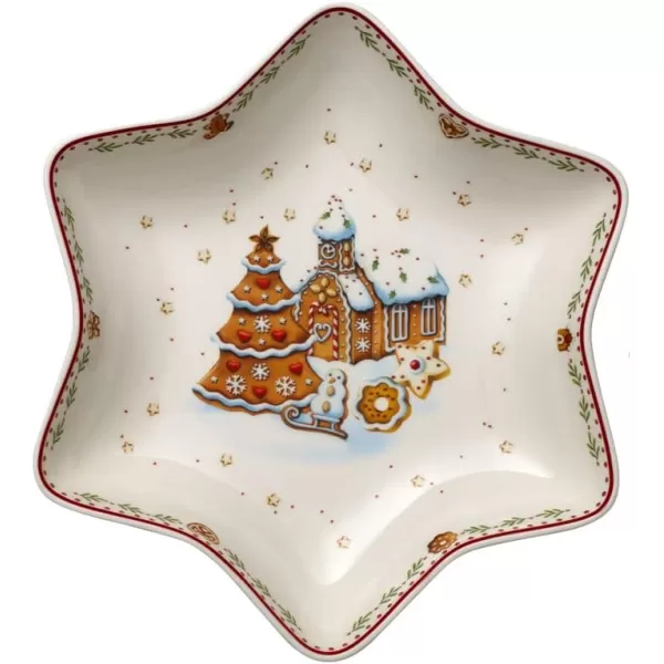 Villeroy &amp; Boch Winter Bakery Delight Bowl, Porcelain, Multi-Colour, 29.5 x 18 x 16.5 cm, BOL, Shooting Star, 4 Count
