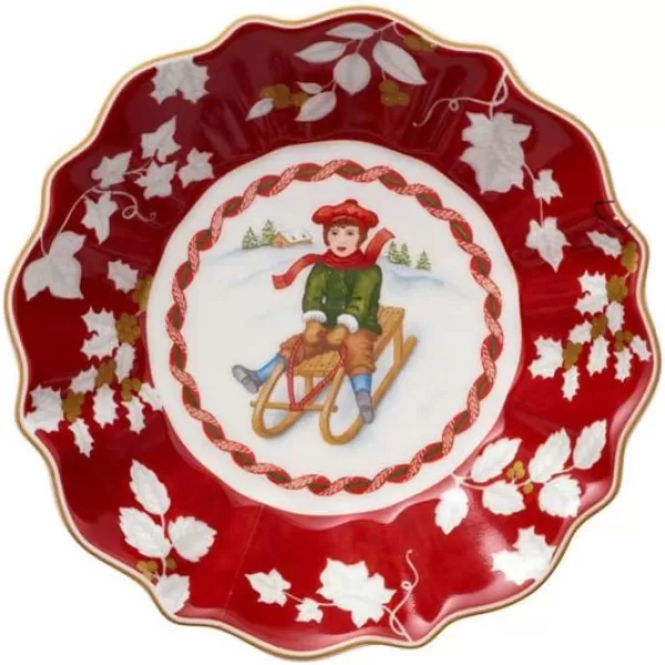 Villeroy &amp; Boch Winter Bakery Delight Bowl, Porcelain, Multi-Colour, 29.5 x 18 x 16.5 cm, BOL, Shooting Star, 4 Count