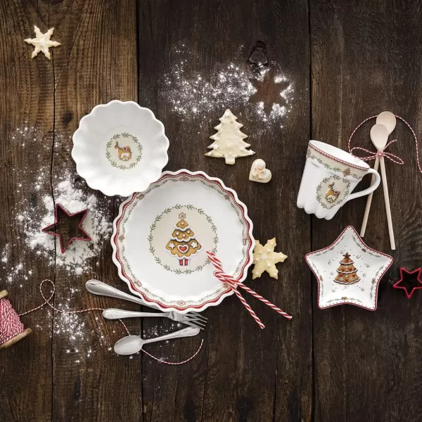 Villeroy &amp; Boch Winter Bakery Delight Bowl, Porcelain, Multi-Colour, 29.5 x 18 x 16.5 cm, BOL, Shooting Star, 4 Count
