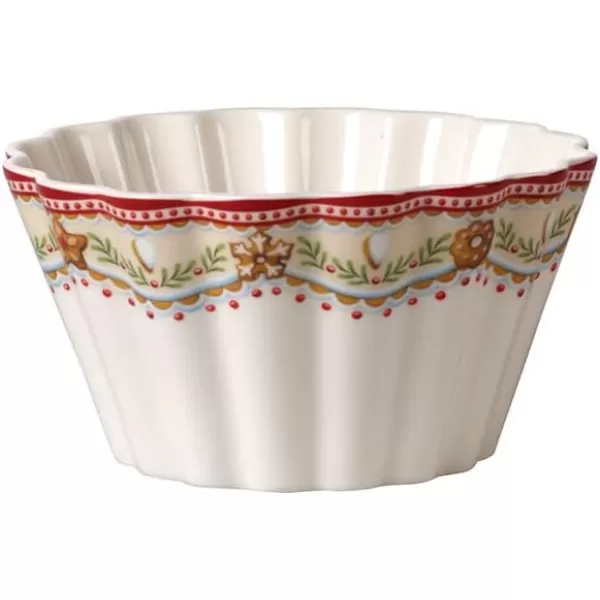 Villeroy &amp; Boch Winter Bakery Delight Bowl, Porcelain, Multi-Colour, 29.5 x 18 x 16.5 cm, BOL, Shooting Star, 4 Count