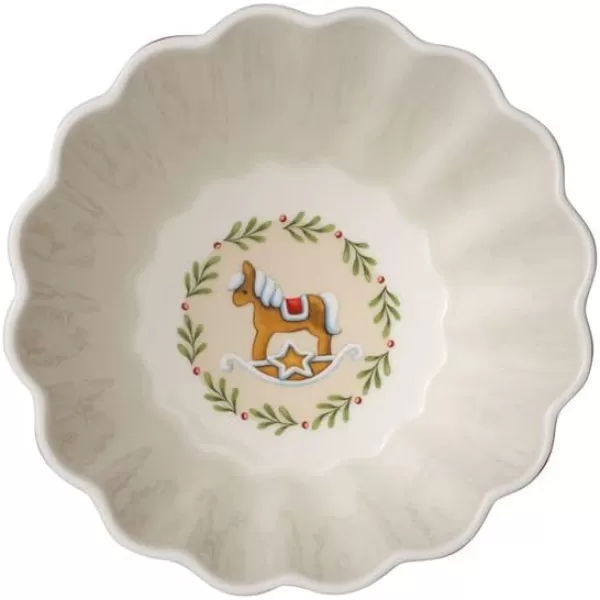 Villeroy &amp; Boch Winter Bakery Delight Bowl, Porcelain, Multi-Colour, 29.5 x 18 x 16.5 cm, BOL, Shooting Star, 4 Count