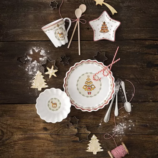 Villeroy &amp; Boch Winter Bakery Delight Bowl, Porcelain, Multi-Colour, 29.5 x 18 x 16.5 cm, BOL, Shooting Star, 4 Count