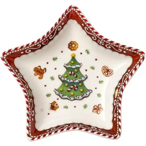Villeroy &amp; Boch Winter Bakery Delight Bowl, Porcelain, Multi-Colour, 29.5 x 18 x 16.5 cm, BOL, Shooting Star, 4 Count