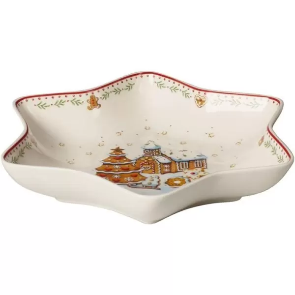 Villeroy &amp; Boch Winter Bakery Delight Bowl, Porcelain, Multi-Colour, 29.5 x 18 x 16.5 cm, BOL, Shooting Star, 4 Count