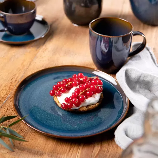 like. by Villeroy &amp; Boch Crafted Denim Deep Plate 21.5 cm Premium Porcelain Blue