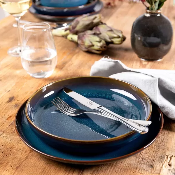 like. by Villeroy &amp; Boch Crafted Denim Deep Plate 21.5 cm Premium Porcelain Blue