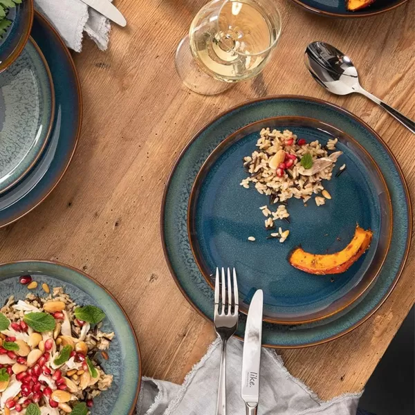 like. by Villeroy &amp; Boch Crafted Denim Deep Plate 21.5 cm Premium Porcelain Blue