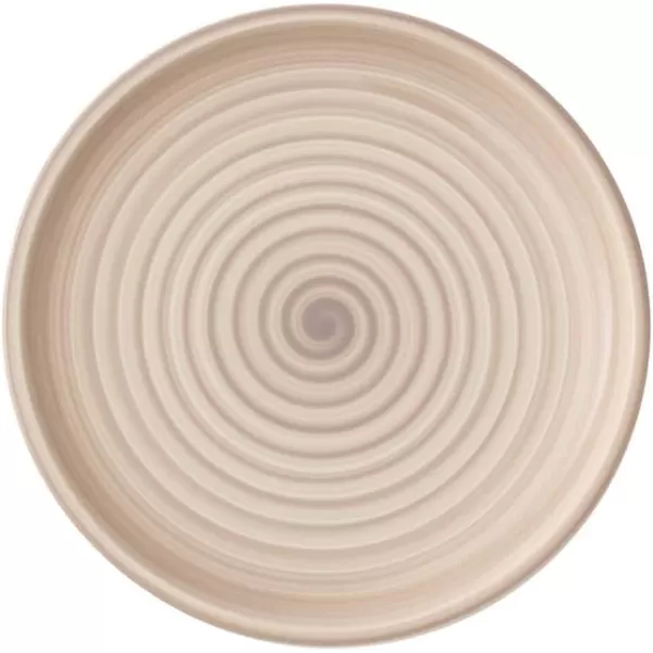 Artesano Nature Beige Buffet/Pizza Plate by Villeroy &amp; Boch - Premium Porcelain - Made in Germany - Dishwasher and Microwave Safe - 12.5 Inches