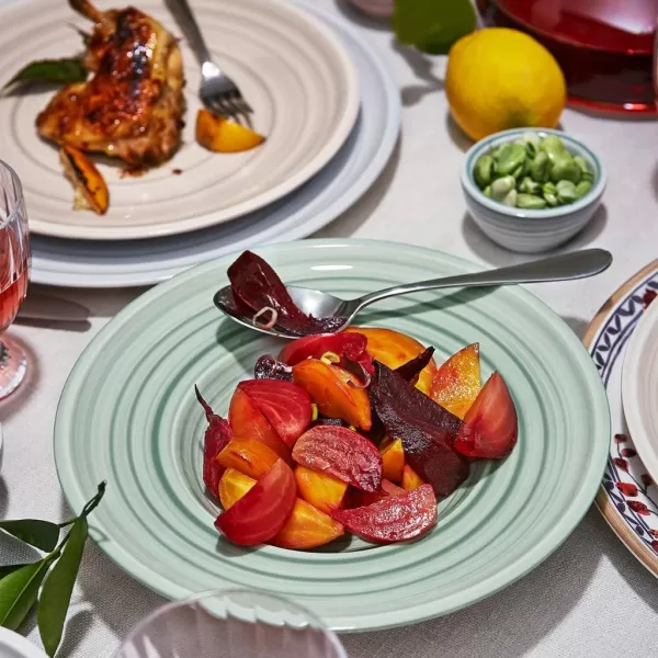 Artesano Nature Beige Buffet/Pizza Plate by Villeroy &amp; Boch - Premium Porcelain - Made in Germany - Dishwasher and Microwave Safe - 12.5 Inches