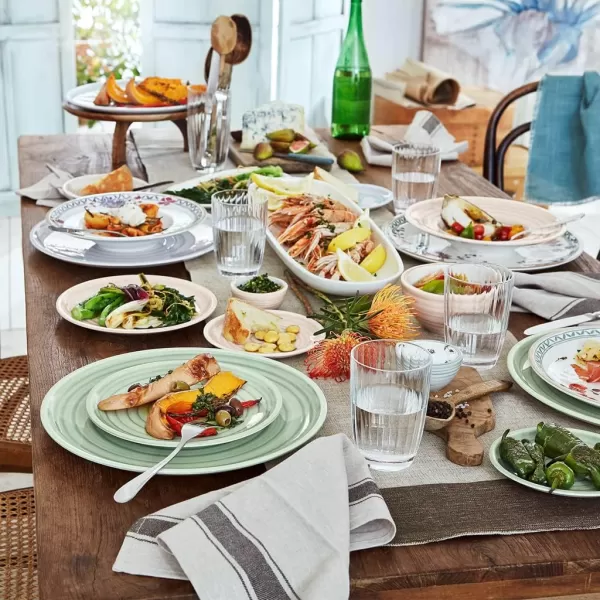 Artesano Nature Beige Buffet/Pizza Plate by Villeroy &amp; Boch - Premium Porcelain - Made in Germany - Dishwasher and Microwave Safe - 12.5 Inches