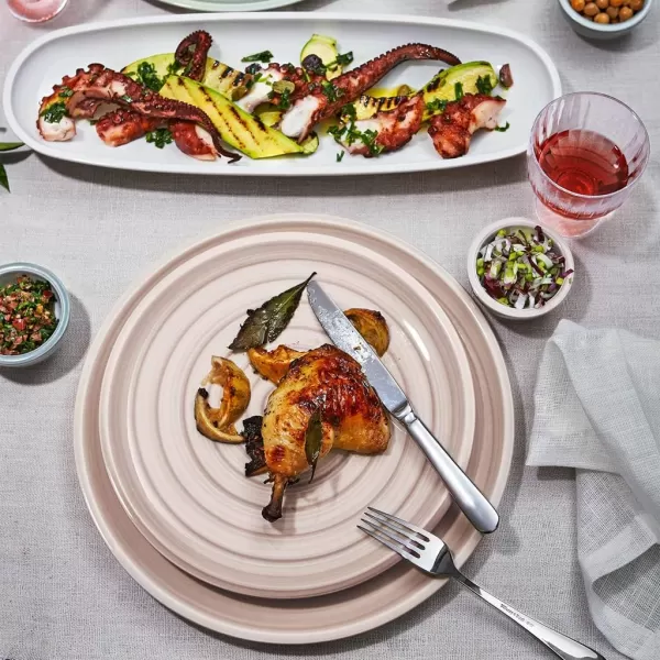 Artesano Nature Beige Buffet/Pizza Plate by Villeroy &amp; Boch - Premium Porcelain - Made in Germany - Dishwasher and Microwave Safe - 12.5 Inches