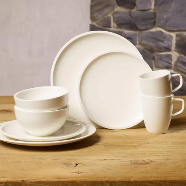 Villeroy &amp; Boch Artesano Original Set for 2 People 6-Piece Premium Porcelain Breakfast Service White Dishwasher Safe