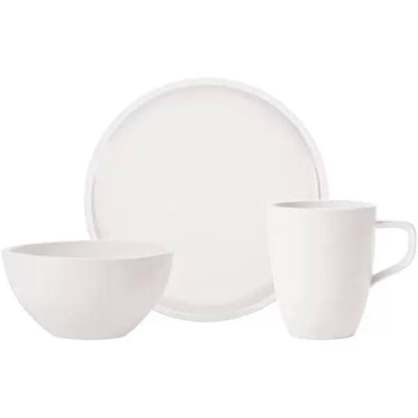 Villeroy &amp; Boch Artesano Original Set for 2 People 6-Piece Premium Porcelain Breakfast Service White Dishwasher Safe