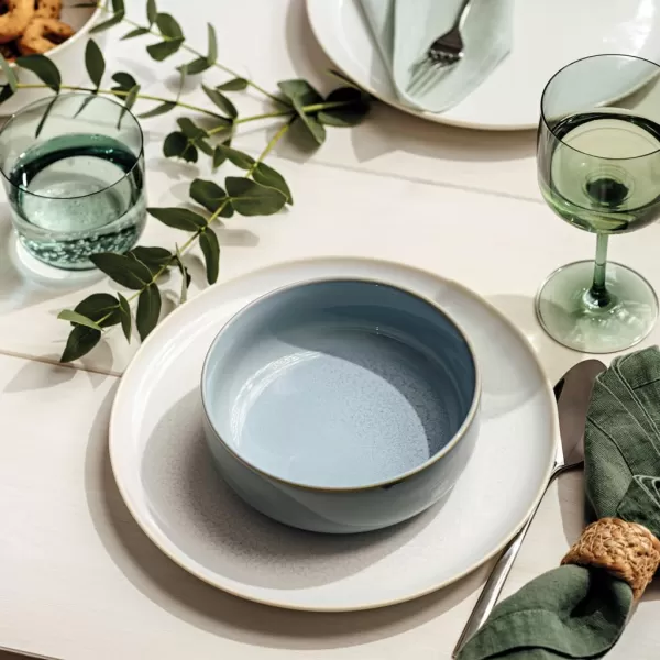 like. by Villeroy &amp; Boch - Crafted Cotton, Flat Plate, Premium Porcelain, Dishwasher-Safe, Microwave-Safe, Stackable, Plate, Dinner Plate, Crockery