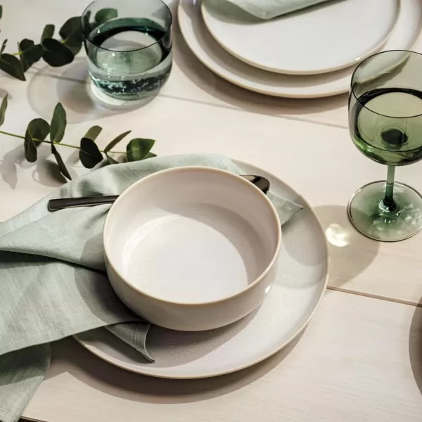 like. by Villeroy &amp; Boch - Crafted Cotton, Flat Plate, Premium Porcelain, Dishwasher-Safe, Microwave-Safe, Stackable, Plate, Dinner Plate, Crockery