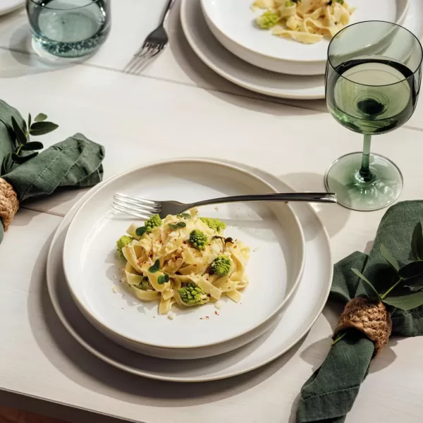 like. by Villeroy &amp; Boch - Crafted Cotton, Flat Plate, Premium Porcelain, Dishwasher-Safe, Microwave-Safe, Stackable, Plate, Dinner Plate, Crockery