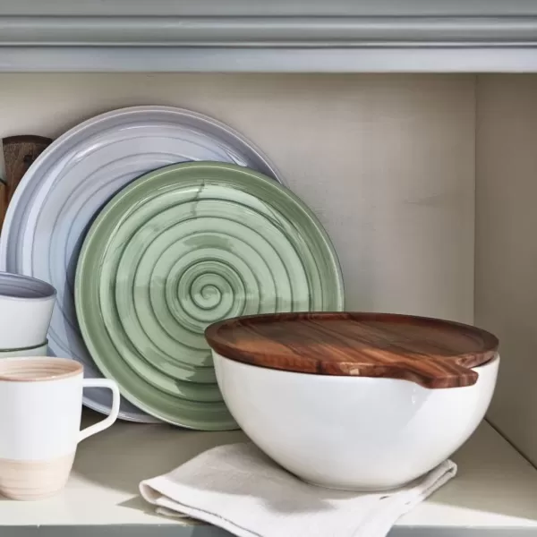 Villeroy &amp; Boch Artesano Original Wood Cover for Vegetable Bowl, 9.5 in, Brown