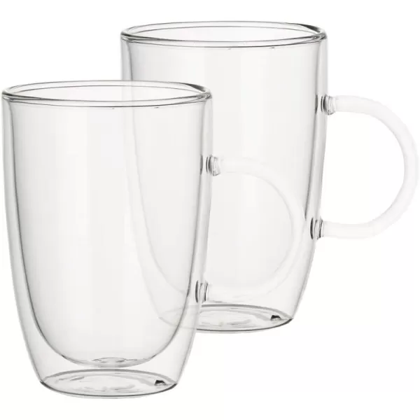Villeroy &amp; Boch Artesano Hot &amp; Cold Beverages Cup Universal, Set of 2, 390 ml, Borosilicate Glass, Clear