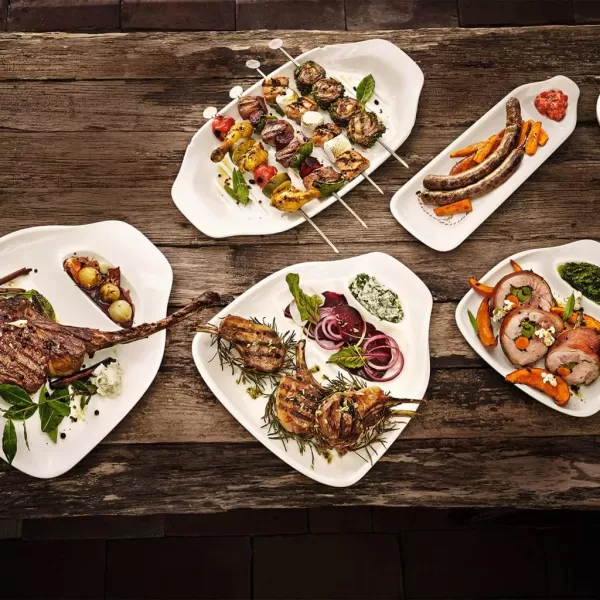 Villeroy &amp; Boch BBQ Passion Porcelain Kebob Plate