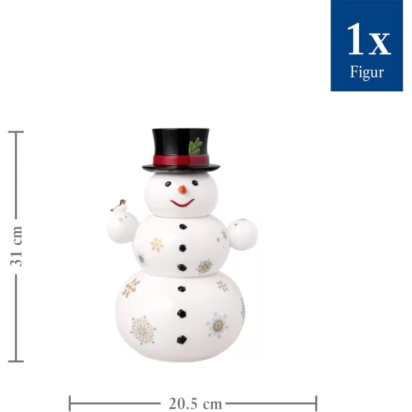 imageVilleroy ampamp Boch  Christmas Toys Memory Jar three stacked jars cookie tin in a snowman shape 8x7x225 in premium porcelain multicolored