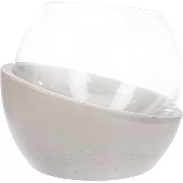 imageVilleroy ampamp Boch  NewMoon Home Hurricane lamp 17 x 165 x 145 cm Crystal GlassConcreteHurricane lamp