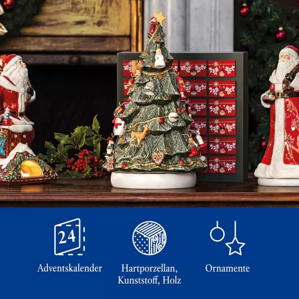 imageVilleroy ampamp Boch Christmas Memory Advent Calendar Set Including Tree 26 Pieces 43cm Red43cm