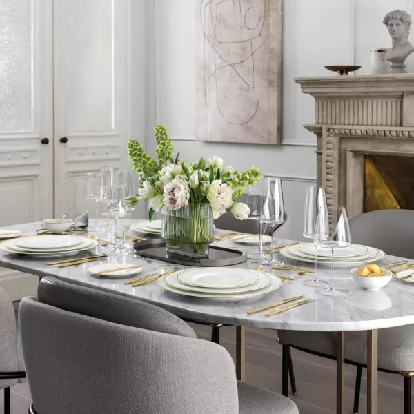 imageVilleroy ampamp Boch Signature Chteau Septfontaines Dinner Plate Diameter 275 cm WhiteGoldArt Deco