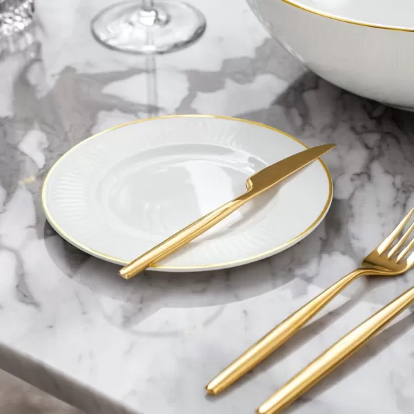 imageVilleroy ampamp Boch Signature Chteau Septfontaines Dinner Plate Diameter 275 cm WhiteGoldModern
