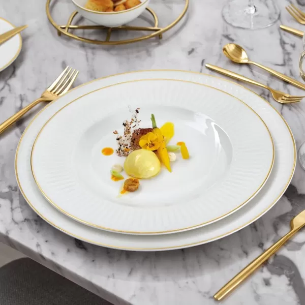 imageVilleroy ampamp Boch Signature Chteau Septfontaines Dinner Plate Diameter 275 cm WhiteGoldRetro