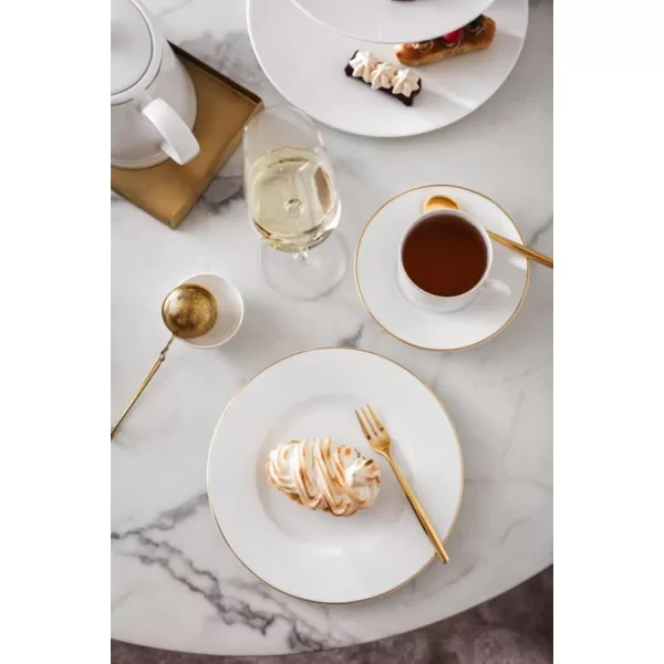 imageVilleroy ampamp Boch Signature Chteau Septfontaines Dinner Plate Diameter 275 cm WhiteGoldTraditional