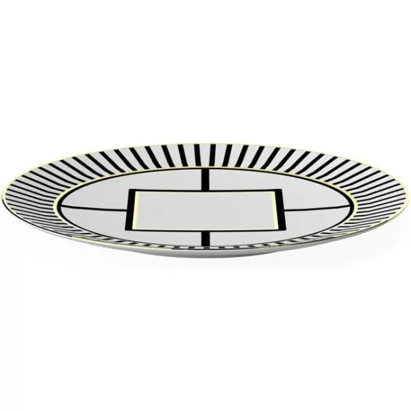 imageVilleroy ampamp Boch Signature MetroChic dessertbreakfast plate whiteblackgold