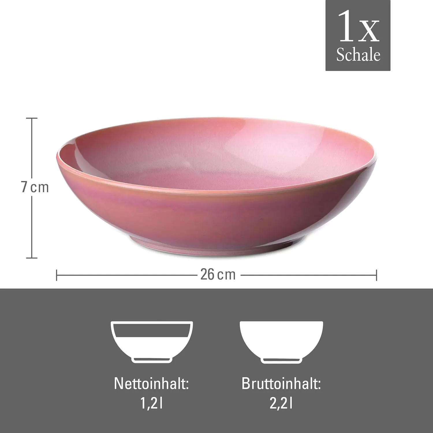 imageVilleroy ampamp Boch like Perlemor Coral Bowl