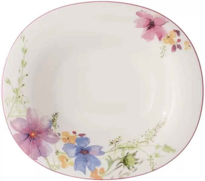 imageVilleroy ampamp Boch Mariefleur Basic Coffee Beautiful Premium Porcelain Saucer with Playful Flower Decoration Dishwasher Safe 16 cmWhiteMulticolored