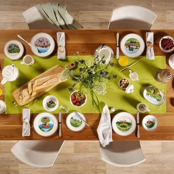 imageVilleroy ampamp Boch Design Naif Bread ampamp Butter Plate 5Family Farm 675 in Premium Porcelain WhiteColorful675 in