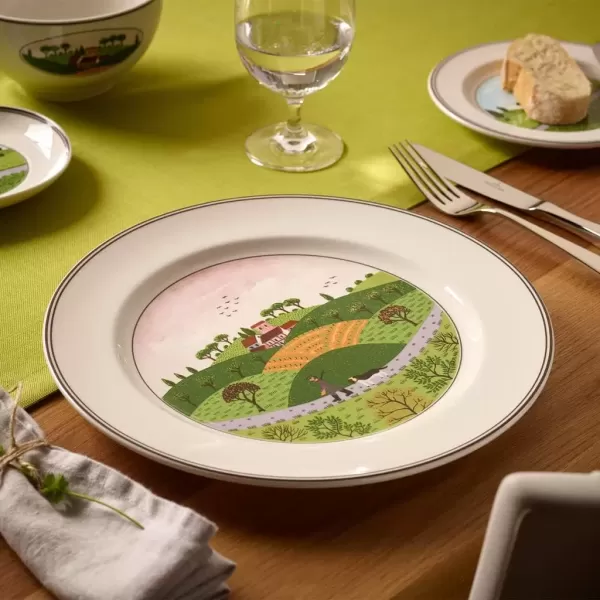 imageVilleroy ampamp Boch Design Naif Bread ampamp Butter Plate 6Boy ampamp Girl 675 in Premium Porcelain WhiteColorful105 in