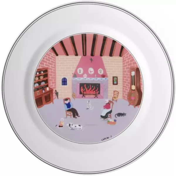 imageVilleroy ampamp Boch Design Naif Bread ampamp Butter Plate 6Boy ampamp Girl 675 in Premium Porcelain WhiteColorful105 in