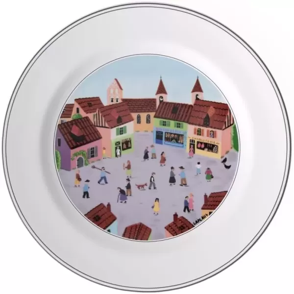 imageVilleroy ampamp Boch Design Naif Bread ampamp Butter Plate 6Boy ampamp Girl 675 in Premium Porcelain WhiteColorful105 in