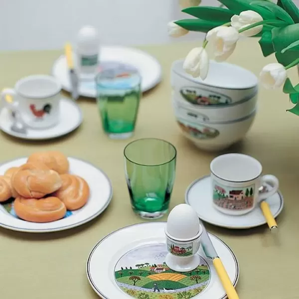 imageVilleroy ampamp Boch Design Naif Bread ampamp Butter Plate 6Boy ampamp Girl 675 in Premium Porcelain WhiteColorful675 in