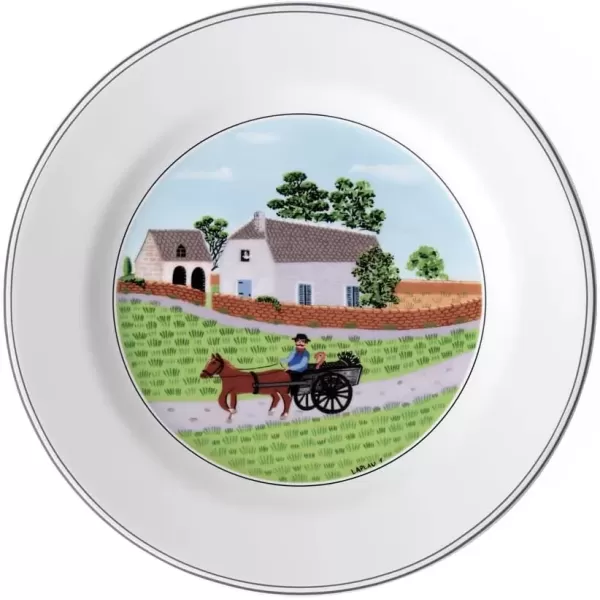 imageVilleroy ampamp Boch Design Naif Bread ampamp Butter Plate 6Boy ampamp Girl 675 in Premium Porcelain WhiteColorful825 in