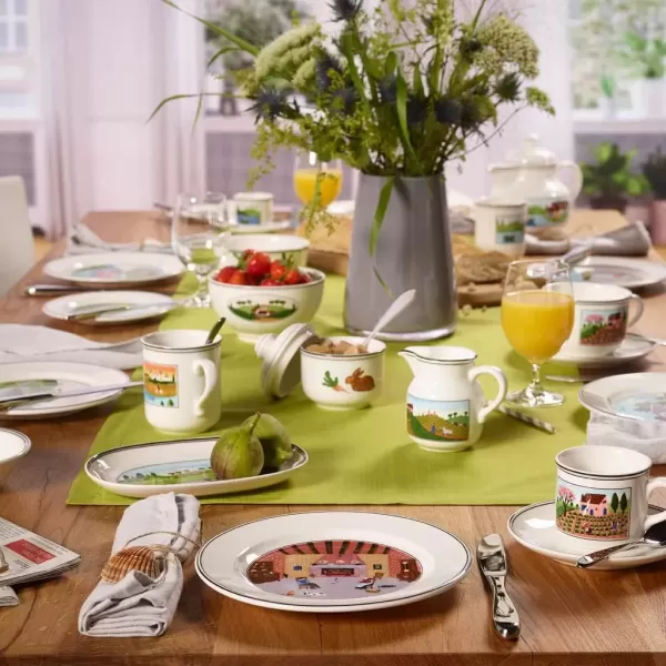 imageVilleroy ampamp Boch Design Naif Bread ampamp Butter Plate 6Boy ampamp Girl 675 in Premium Porcelain WhiteColorful825 in