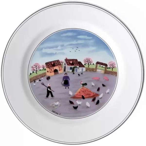 imageVilleroy ampamp Boch Design Naif Bread ampamp Butter Plate 6Boy ampamp Girl 675 in Premium Porcelain WhiteColorful825 in