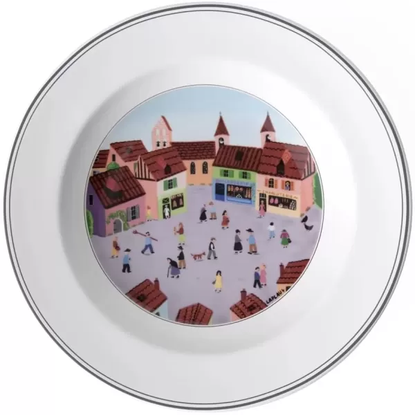 imageVilleroy ampamp Boch Design Naif Bread ampamp Butter Plate 6Boy ampamp Girl 675 in Premium Porcelain WhiteColorful9 in