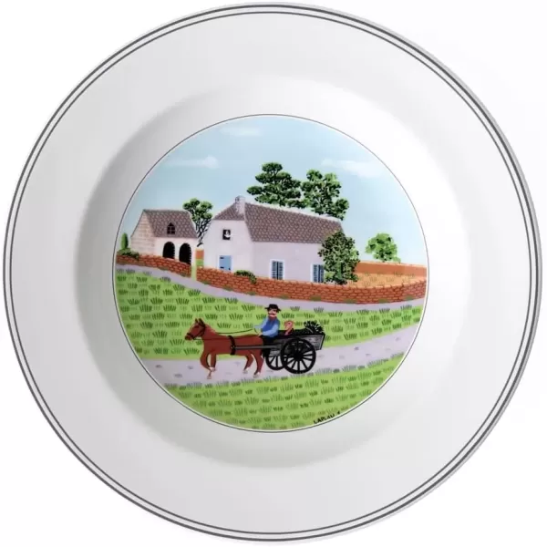 imageVilleroy ampamp Boch Design Naif Bread ampamp Butter Plate 6Boy ampamp Girl 675 in Premium Porcelain WhiteColorful9 in