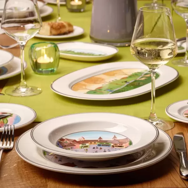 imageVilleroy ampamp Boch Design Naif Bread ampamp Butter Plate 6Boy ampamp Girl 675 in Premium Porcelain WhiteColorful9 in