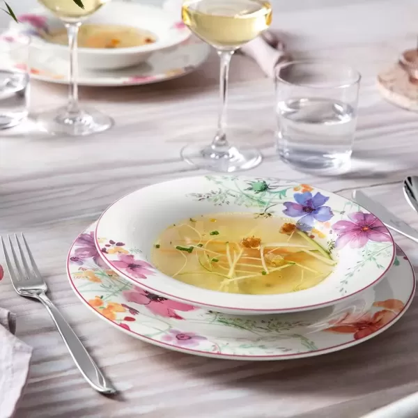 imageVilleroy ampamp Boch Mariefleur Basic Coffee Beautiful Premium Porcelain Saucer with Playful Flower Decoration Dishwasher Safe 16 cmBasic